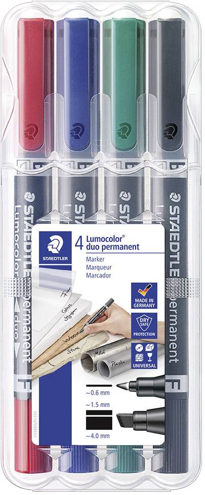 fine STAEDTLER Lumocolor permanent universal pen Line width F approx. 0.6 mm fine STAEDTLER Lumocolor permanent universal pen Line width F approx. 0.6 mm